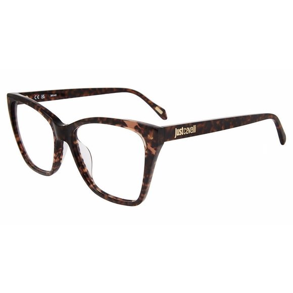 JUST CAVALLI OPTICAL VJC077 Eyeglasses BROWN-LIGHT-HAV-0ADR 54mm